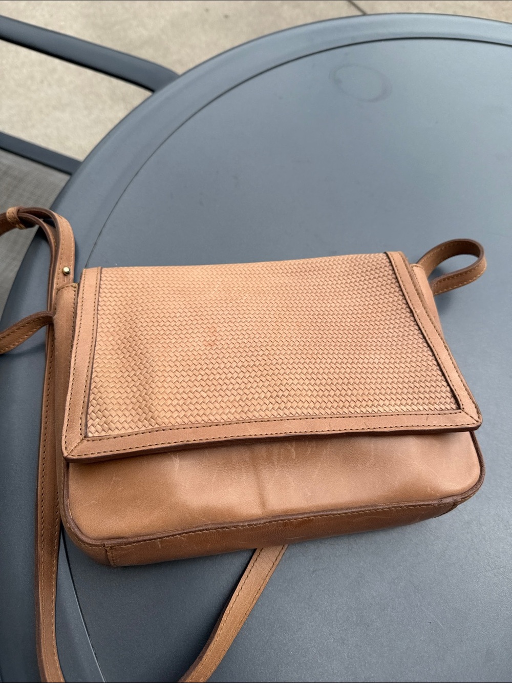 Clara Crossbody Woven Almond